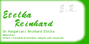 etelka reinhard business card